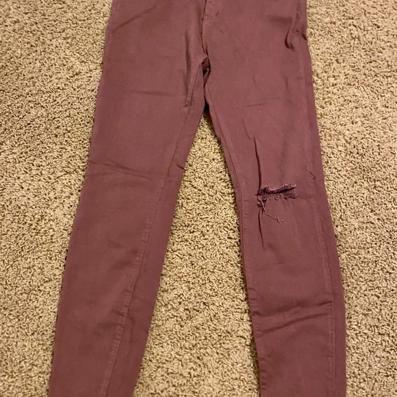 Womens' High Rise Skinny Rose Colored Jeans by Blue Asphalt Sz. L - Picture 3 of 16